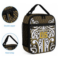 Custom Aotearoa Taranaki Lunch Bag Maori Tribal Pattern Mix Poutama LT05 - Polynesian Pride