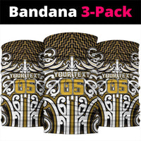Custom Aotearoa Taranaki Neck Gaiter Maori Tribal Pattern Mix Poutama
