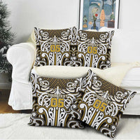 Custom Aotearoa Taranaki Pillow Cover Maori Tribal Pattern Mix Poutama