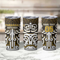 Custom Aotearoa Taranaki Tumbler Cup Maori Tribal Pattern Mix Poutama
