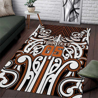 Custom Aotearoa Waikato Area Rug Maori Tribal Pattern Mix Poutama
