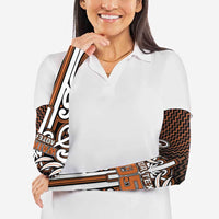 Custom Aotearoa Waikato Arm Sleeves Maori Tribal Pattern Mix Poutama