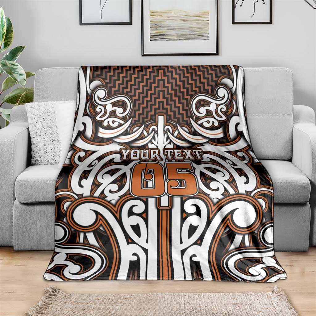 Custom Aotearoa Waikato Blanket Maori Tribal Pattern Mix Poutama