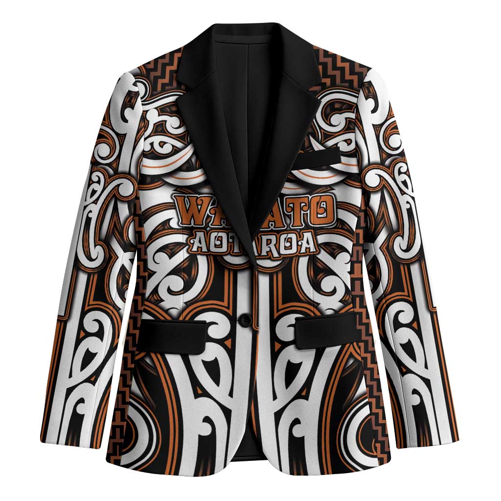 Custom Aotearoa Waikato Blazer Maori Tribal Pattern Mix Poutama