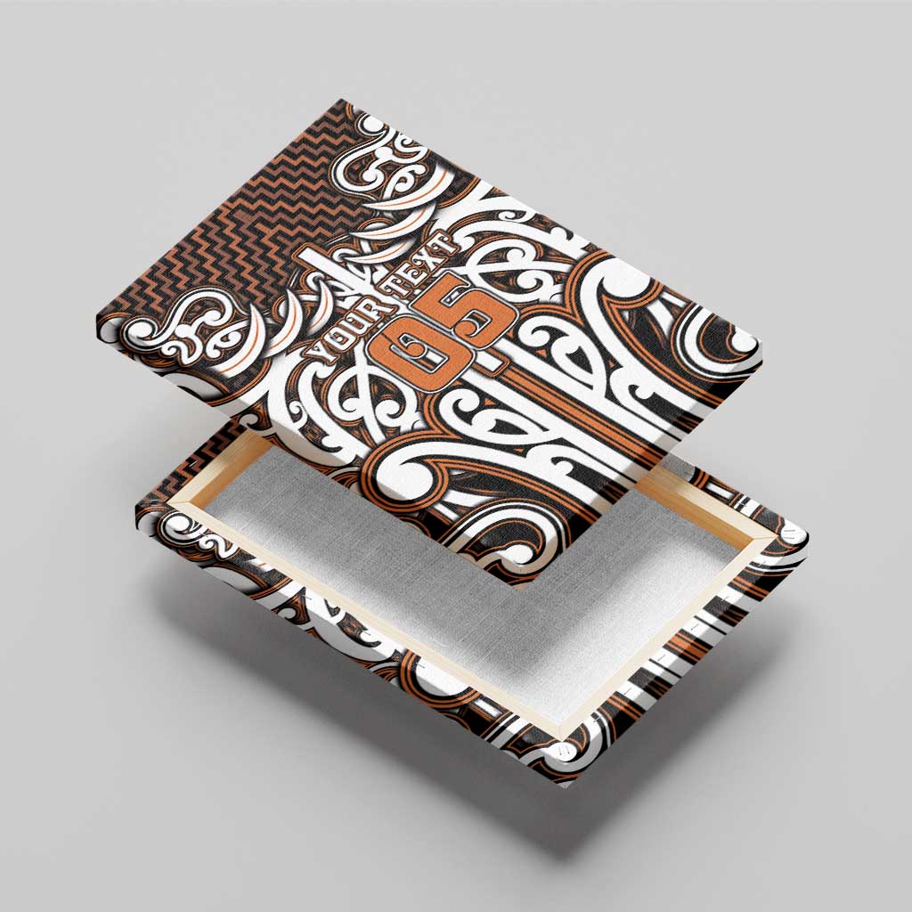 Custom Aotearoa Waikato Canvas Wall Art Maori Tribal Pattern Mix Poutama