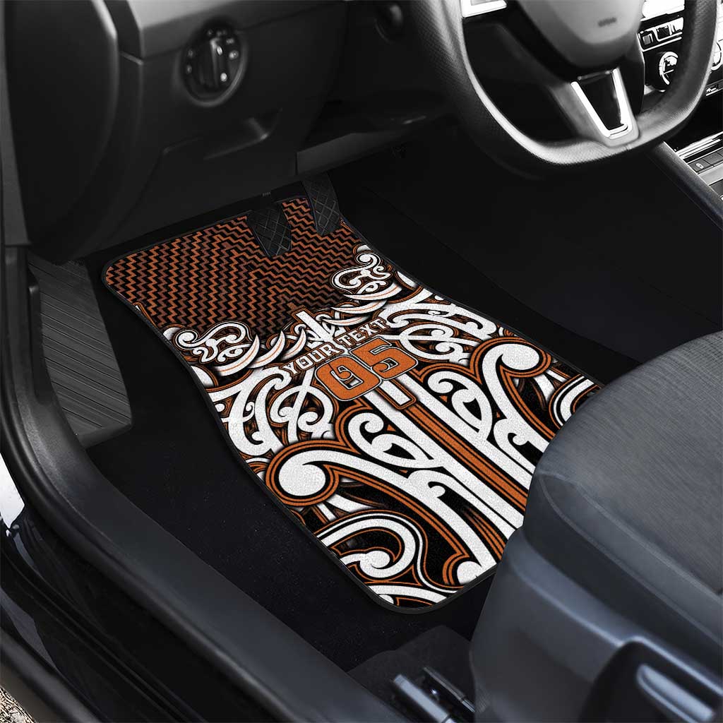 Custom Aotearoa Waikato Car Mats Maori Tribal Pattern Mix Poutama