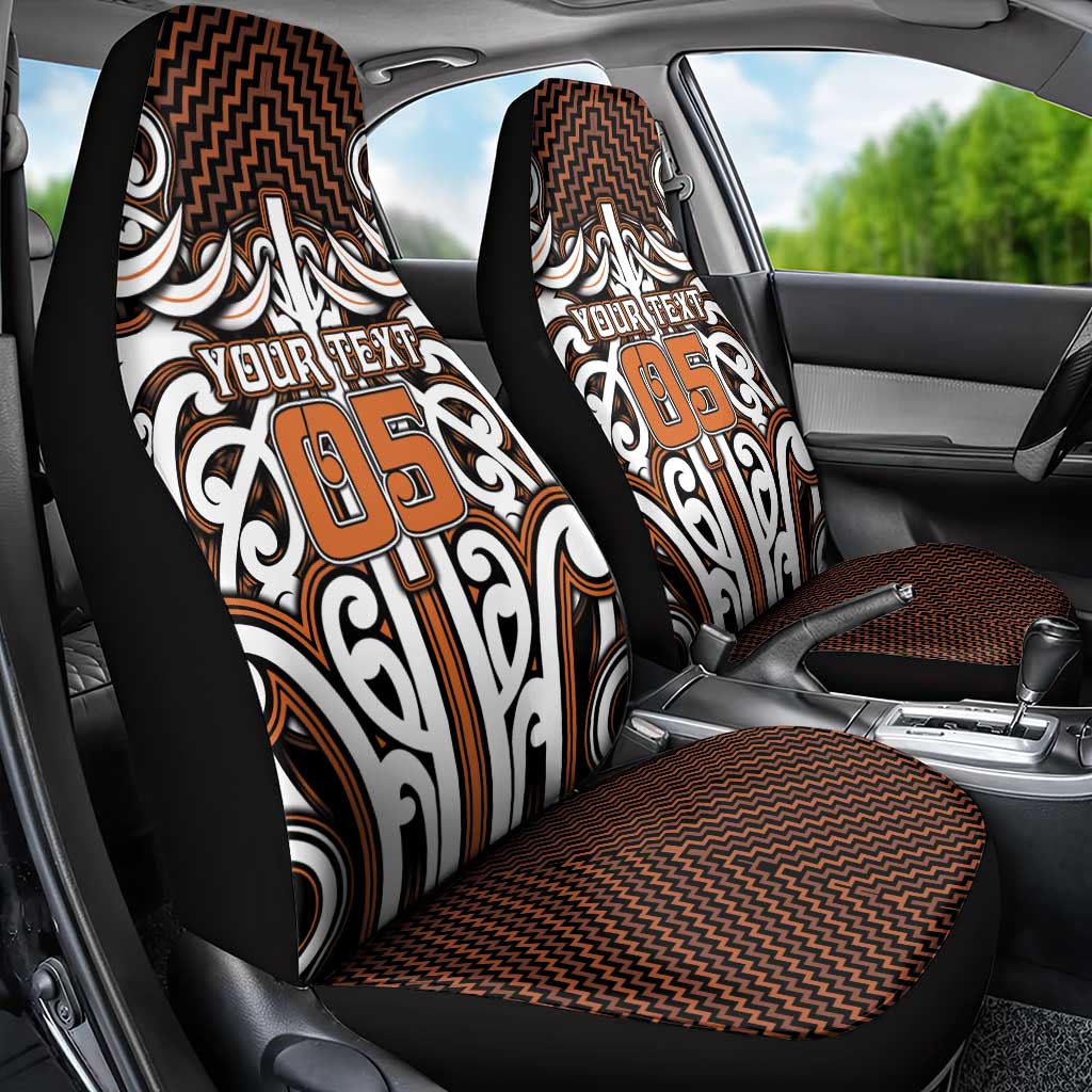 Custom Aotearoa Waikato Car Seat Cover Maori Tribal Pattern Mix Poutama