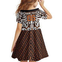Custom Aotearoa Waikato Family Matching Off Shoulder Short Dress and Hawaiian Shirt Maori Tribal Pattern Mix Poutama LT05 - Polynesian Pride