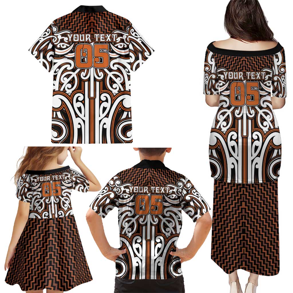 Custom Aotearoa Waikato Family Matching Puletasi and Hawaiian Shirt Maori Tribal Pattern Mix Poutama LT05 - Polynesian Pride
