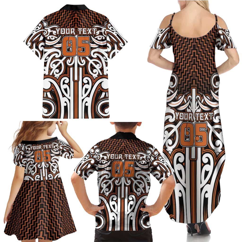Custom Aotearoa Waikato Family Matching Summer Maxi Dress and Hawaiian Shirt Maori Tribal Pattern Mix Poutama LT05 - Polynesian Pride