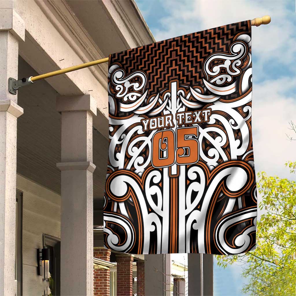 Custom Aotearoa Waikato Garden Flag Maori Tribal Pattern Mix Poutama