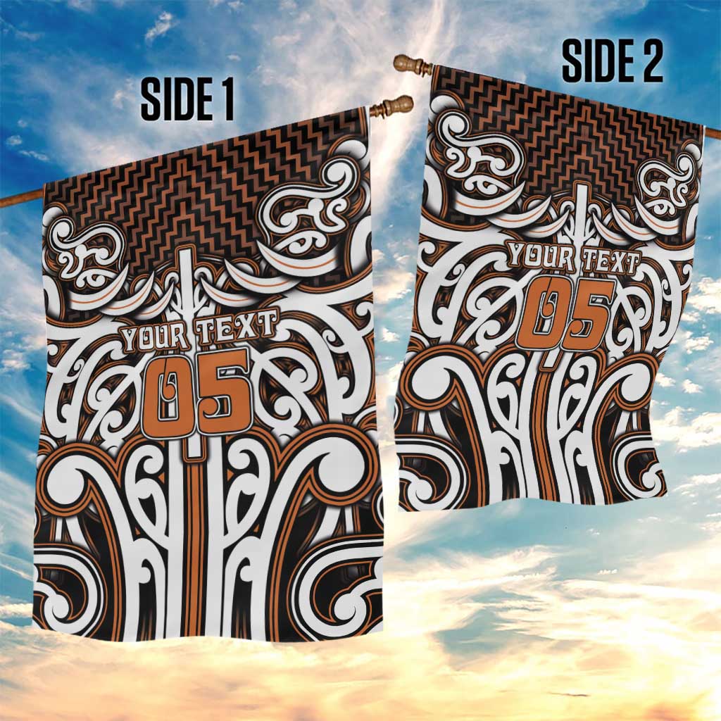 Custom Aotearoa Waikato Garden Flag Maori Tribal Pattern Mix Poutama