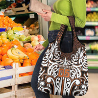 Custom Aotearoa Waikato Grocery Bag Maori Tribal Pattern Mix Poutama
