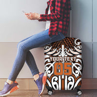 Custom Aotearoa Waikato Luggage Cover Maori Tribal Pattern Mix Poutama