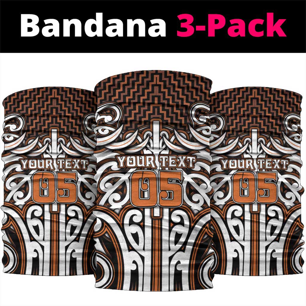 Custom Aotearoa Waikato Neck Gaiter Maori Tribal Pattern Mix Poutama