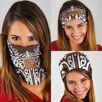 Custom Aotearoa Waikato Neck Gaiter Maori Tribal Pattern Mix Poutama