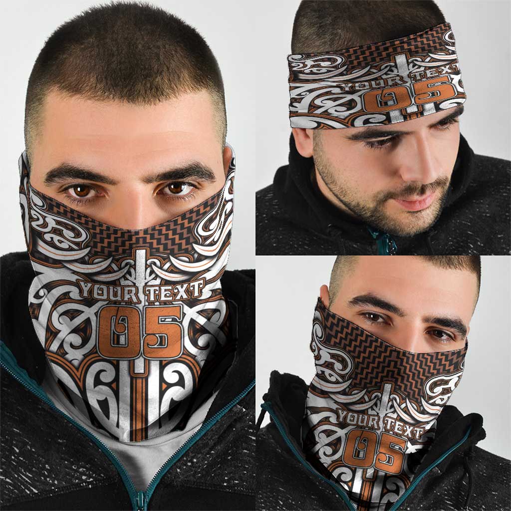 Custom Aotearoa Waikato Neck Gaiter Maori Tribal Pattern Mix Poutama