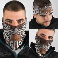 Custom Aotearoa Waikato Neck Gaiter Maori Tribal Pattern Mix Poutama