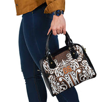 Custom Aotearoa Waikato Shoulder Handbag Maori Tribal Pattern Mix Poutama