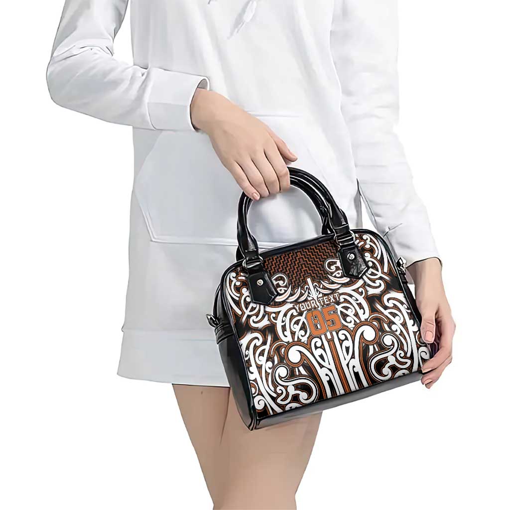 Custom Aotearoa Waikato Shoulder Handbag Maori Tribal Pattern Mix Poutama