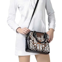 Custom Aotearoa Waikato Shoulder Handbag Maori Tribal Pattern Mix Poutama