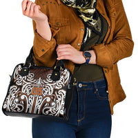 Custom Aotearoa Waikato Shoulder Handbag Maori Tribal Pattern Mix Poutama