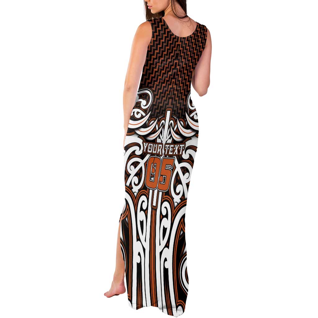 Custom Aotearoa Waikato Tank Maxi Dress Maori Tribal Pattern Mix Poutama