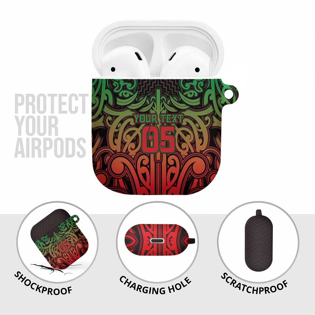Custom Aotearoa Tuhoe AirPods Case Maori Tribal Pattern Mix Poutama