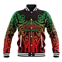 Custom Aotearoa Tuhoe Baseball Jacket Maori Tribal Pattern Mix Poutama