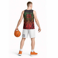 Custom Aotearoa Tuhoe Basketball Jersey Maori Tribal Pattern Mix Poutama