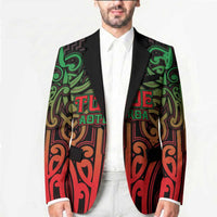 Custom Aotearoa Tuhoe Blazer Maori Tribal Pattern Mix Poutama