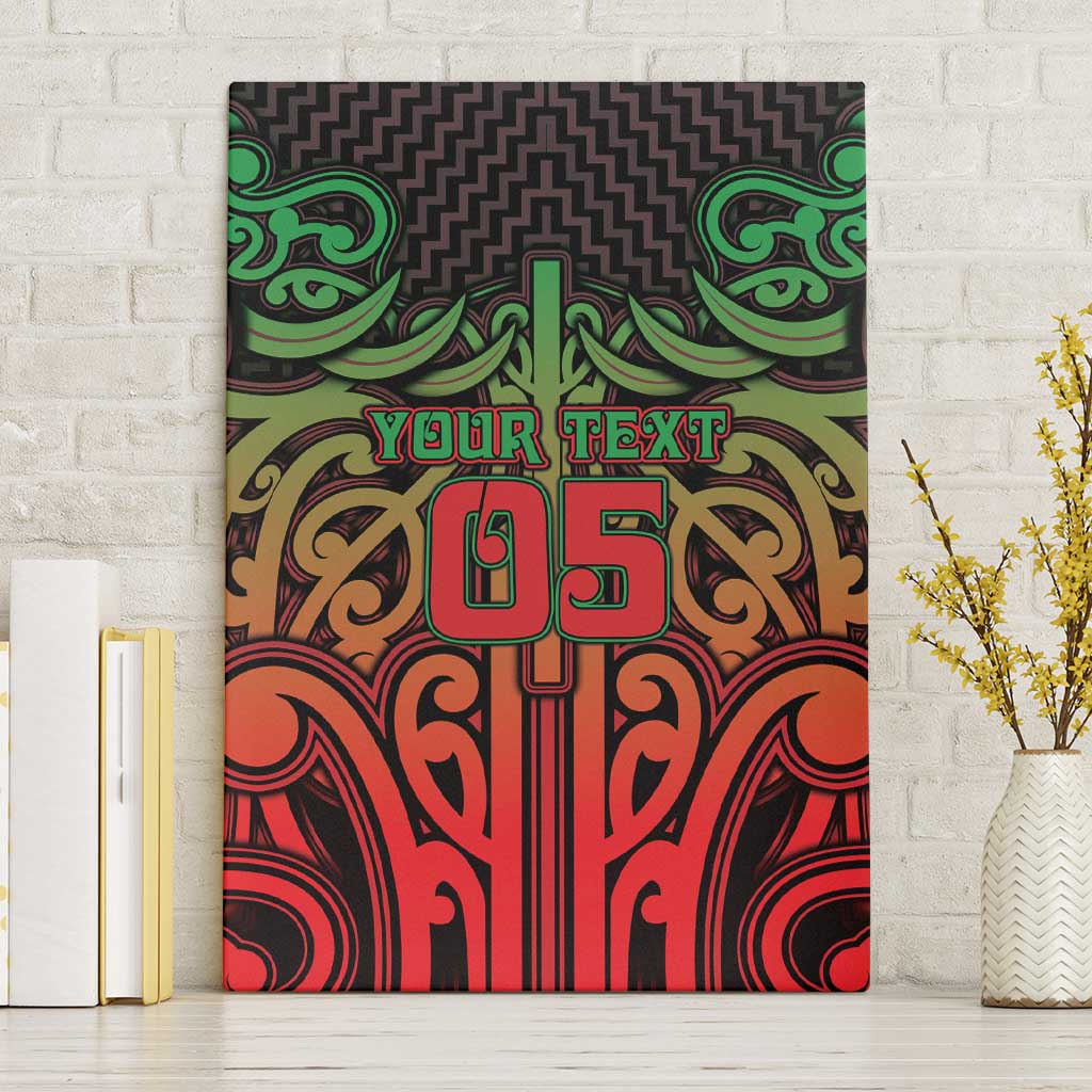 Custom Aotearoa Tuhoe Canvas Wall Art Maori Tribal Pattern Mix Poutama