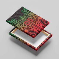 Custom Aotearoa Tuhoe Canvas Wall Art Maori Tribal Pattern Mix Poutama