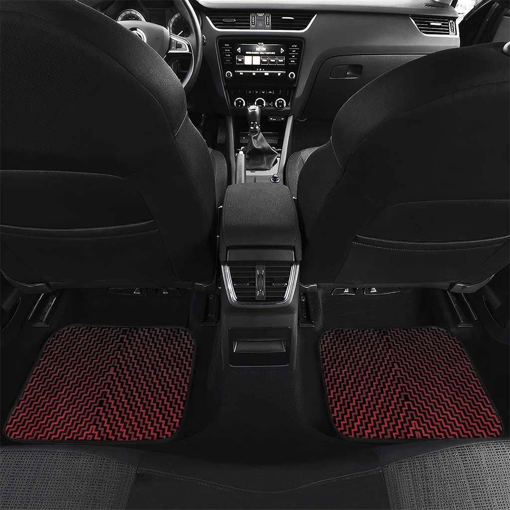 Custom Aotearoa Tuhoe Car Mats Maori Tribal Pattern Mix Poutama