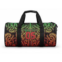 Custom Aotearoa Tuhoe Duffle Bag Maori Tribal Pattern Mix Poutama LT05 One size Black - Polynesian Pride