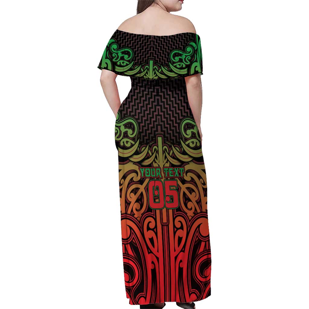Custom Aotearoa Tuhoe Family Matching Off Shoulder Maxi Dress and Hawaiian Shirt Maori Tribal Pattern Mix Poutama LT05 - Polynesian Pride