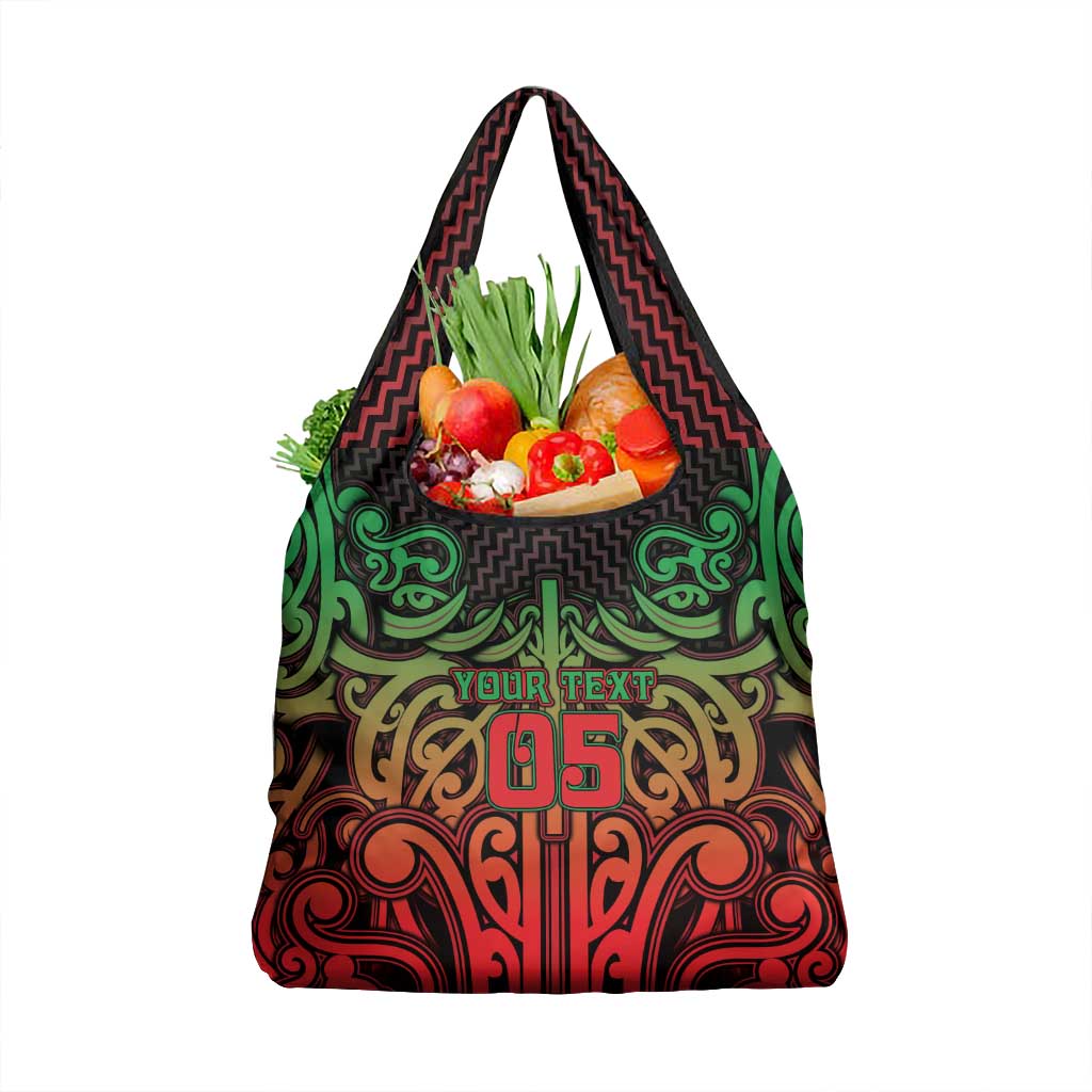 Custom Aotearoa Tuhoe Grocery Bag Maori Tribal Pattern Mix Poutama