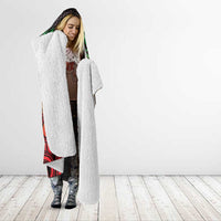 Custom Aotearoa Tuhoe Hooded Blanket Maori Tribal Pattern Mix Poutama