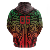 Custom Aotearoa Tuhoe Hoodie Maori Tribal Pattern Mix Poutama