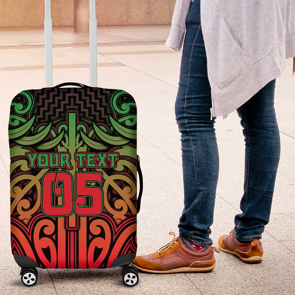 Custom Aotearoa Tuhoe Luggage Cover Maori Tribal Pattern Mix Poutama