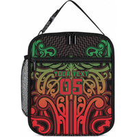 Custom Aotearoa Tuhoe Lunch Bag Maori Tribal Pattern Mix Poutama LT05 10.2 × 8.3 × 4.3 inch Black - Polynesian Pride