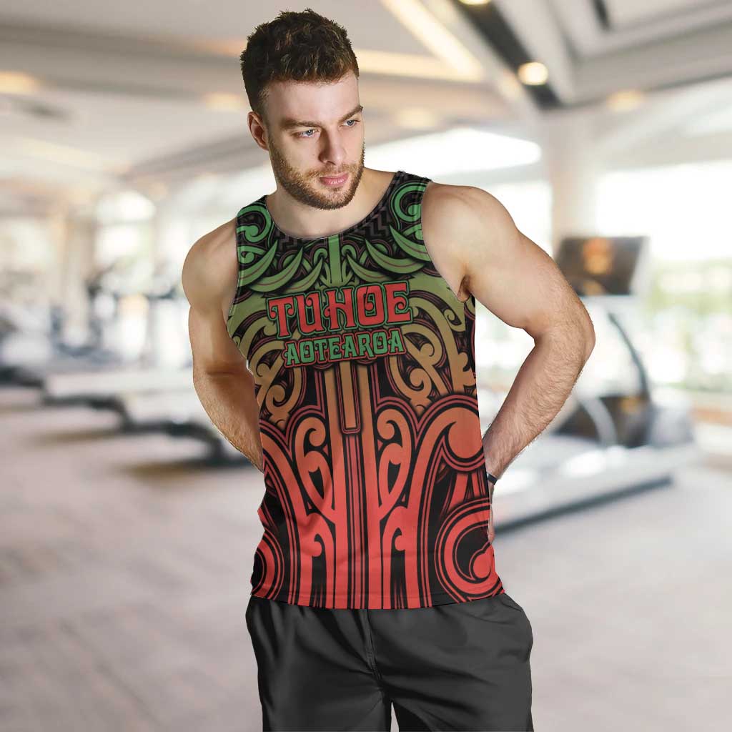 Custom Aotearoa Tuhoe Men Tank Top Maori Tribal Pattern Mix Poutama