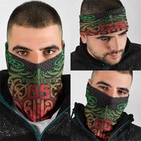 Custom Aotearoa Tuhoe Neck Gaiter Maori Tribal Pattern Mix Poutama