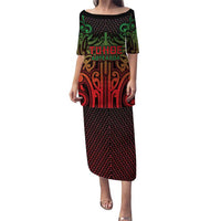 Custom Aotearoa Tuhoe Puletasi Maori Tribal Pattern Mix Poutama