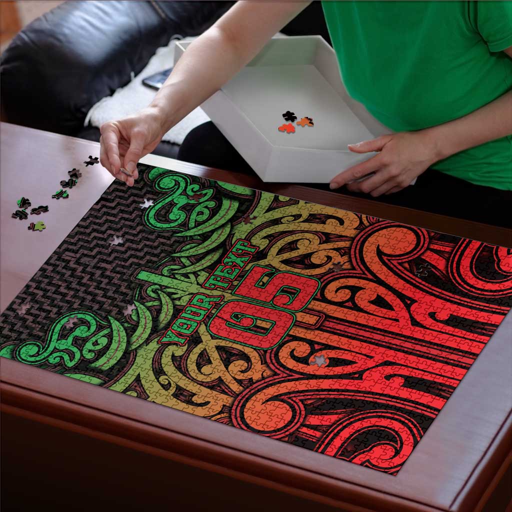 Custom Aotearoa Tuhoe Puzzle Maori Tribal Pattern Mix Poutama