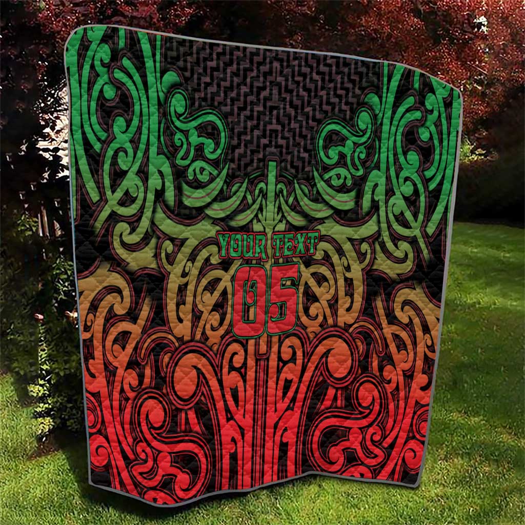 Custom Aotearoa Tuhoe Quilt Maori Tribal Pattern Mix Poutama