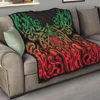 Custom Aotearoa Tuhoe Quilt Maori Tribal Pattern Mix Poutama