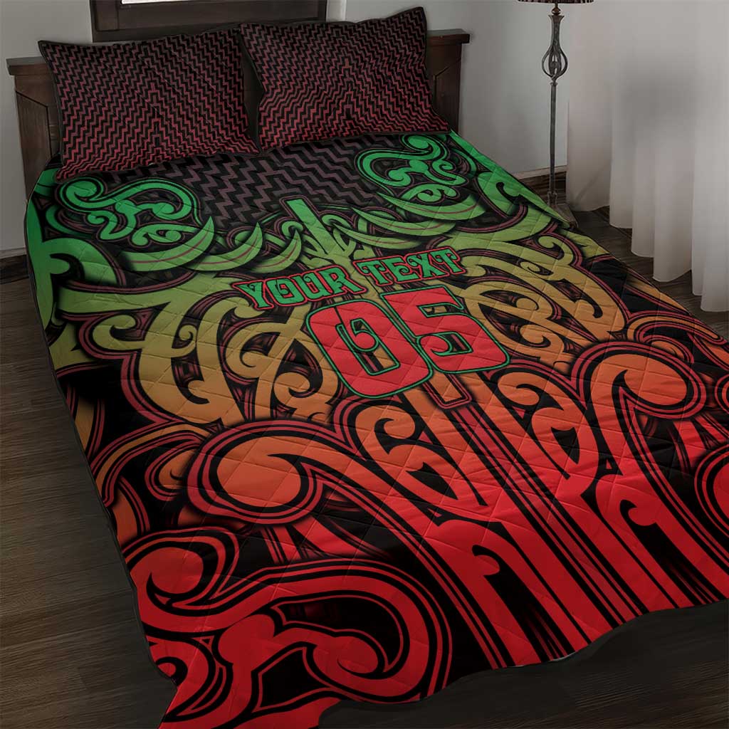 Custom Aotearoa Tuhoe Quilt Bed Set Maori Tribal Pattern Mix Poutama
