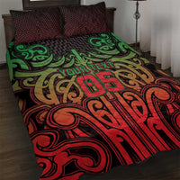 Custom Aotearoa Tuhoe Quilt Bed Set Maori Tribal Pattern Mix Poutama