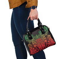 Custom Aotearoa Tuhoe Shoulder Handbag Maori Tribal Pattern Mix Poutama